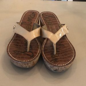 Sam Edelman wedge flip-flops